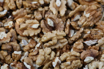 Walnut healthy snack background