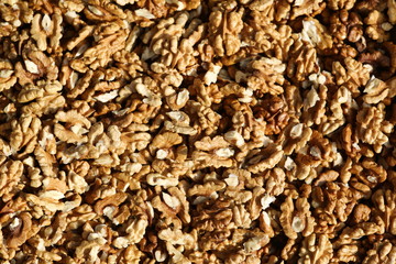 Walnut healthy snack background