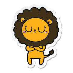 sticker of a cartoon lion