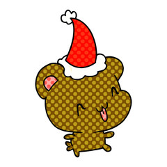 christmas cartoon of kawaii bear