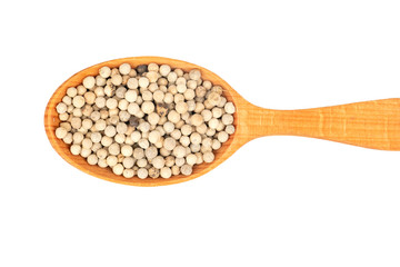 White pepper peas in spoon