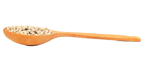 White pepper peas in spoon