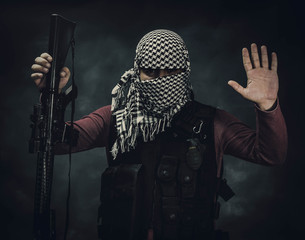 rebel militant terrorist guerrilla concept