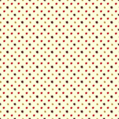 small colored abstract flowers on a light background illustration