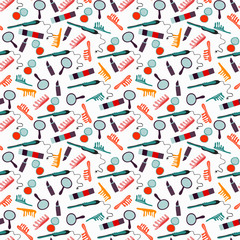 Toiletries background Abstract colorful seamless background pattern