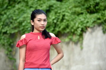 A Serious Teen Girl