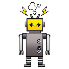 gradient shaded cartoon robot