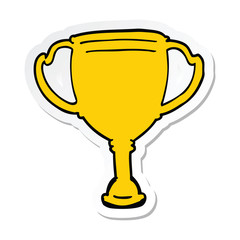 sticker of a cartoon sports trophy