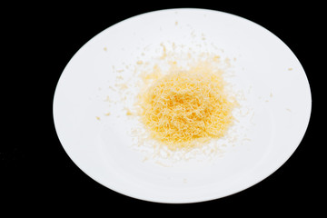 Shredded grated cheese