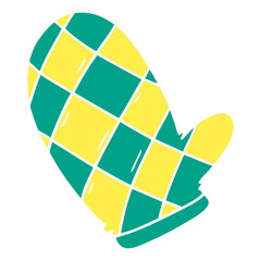 cartoon doodle of an oven glove