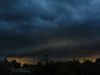 Storm gate over the village