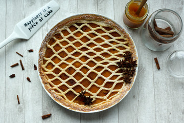 Crostata con marmellata di zucca