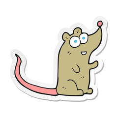 sticker of a cartoon mouse