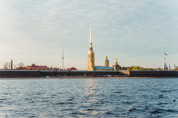 Obraz premium sunset light on the Peter and Paul's cathedral