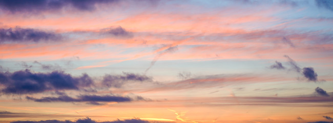 colored clouds at dawn