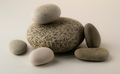 Fototapeta na wymiar stones isolated on white background
