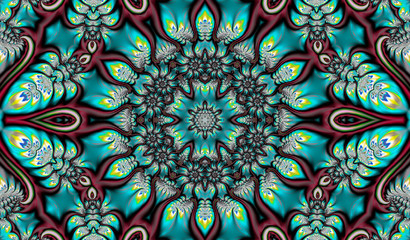 beautiful abstract background in the form of a fractal mandala