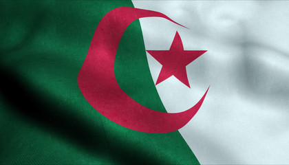 Algeria Waving Flag in 3D