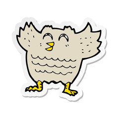 sticker of a cartoon owl