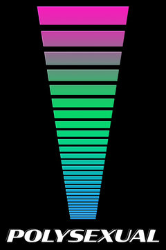 polysexual flag on black