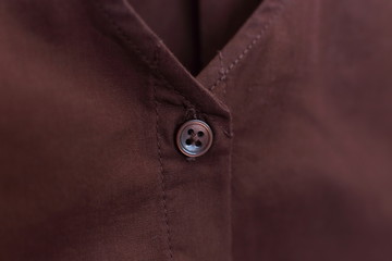 Full frame Handmade Button down shirt.close up.