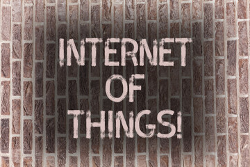 Word writing text Internet Of Things. Business photo showcasing Innovation Globalization Digital...