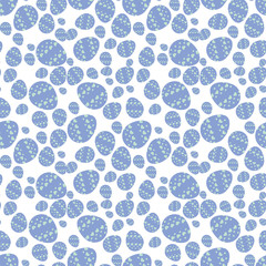 Pattern for Easter from blue eggs with patterns.