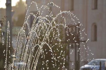 water drops on a glass