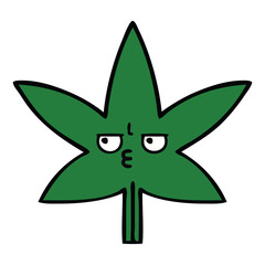 cute cartoon marijuana leaf