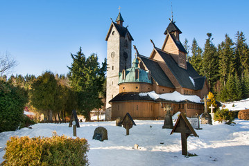 Zabytkowy kościół w Karpaczu, Polska