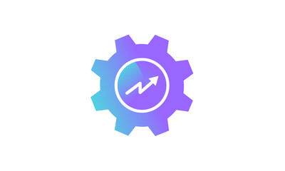 setting icon concept,setting icon with business graph icon. modern gradient style vector icon