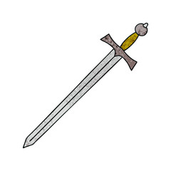 quirky hand drawn cartoon sword