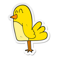 sticker of a cartoon bird