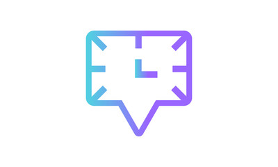 chat setting icon concept. modern gradient style