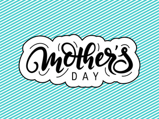 Mothers day lettering written by brush pen
