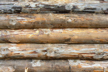 An old wooden timbers. The texture of the old tree.