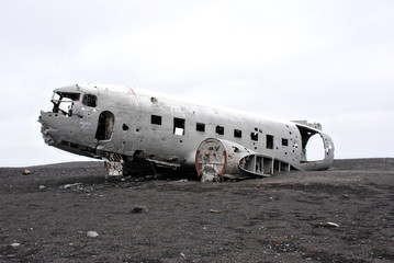 plane on sand