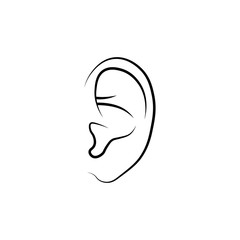 Vector line ear Icon