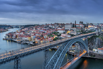 Dom Luis bridge in Porto Portugal