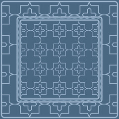 Obraz premium Geometric Pattern. Vector Illustration. Design For Wallpaper, Flyer, Book, Brochure. pastel blue color