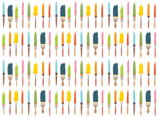 Seamless pattern art brushes with color paint