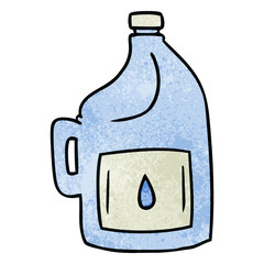 textured cartoon doodle of a large drinking bottle
