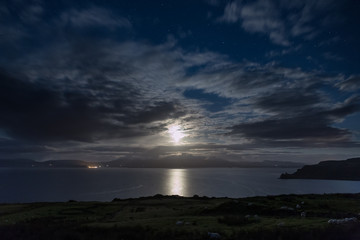 Fototapeta premium Nightscape at Geary, Isle of Skye
