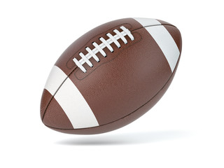 American football ball isolated on white background.