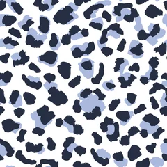 Photo sur Plexiglas Peau animal Répétition de texture de modèle sans couture de peau de léopard. Fond d& 39 écran abstrait de fourrure animale.