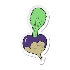 sticker of a cartoon beetroot