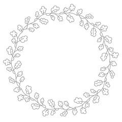 Doodle illustration. Hand drawn frame. Vintage set of doodle wreath. Great design for any purposes. Isolated vector. Hand drawn doodle. Vector floral design card. Sketch vector illustration.