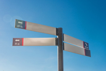 Traffic Sign against with blue sky