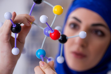 Arab female doctor working in the clinic 