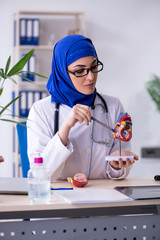 Arab female doctor working in the clinic 
